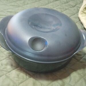 Tupperware Microwave Steamer Black Casserole Dish with Lid
